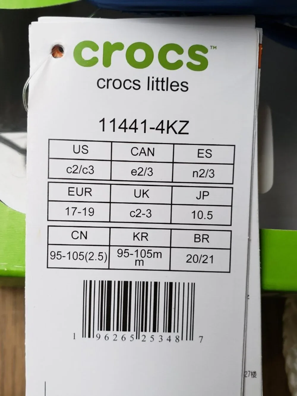 BNWT - IOB Crocs Little Clog - Blue Bolt (C2 - C3) CROCS